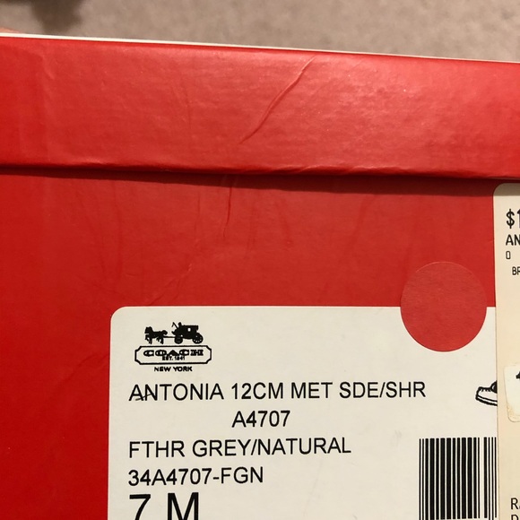 NWT Coach Metallic Suede Shearling Moccasin Sz 7 - Picture 5 of 8